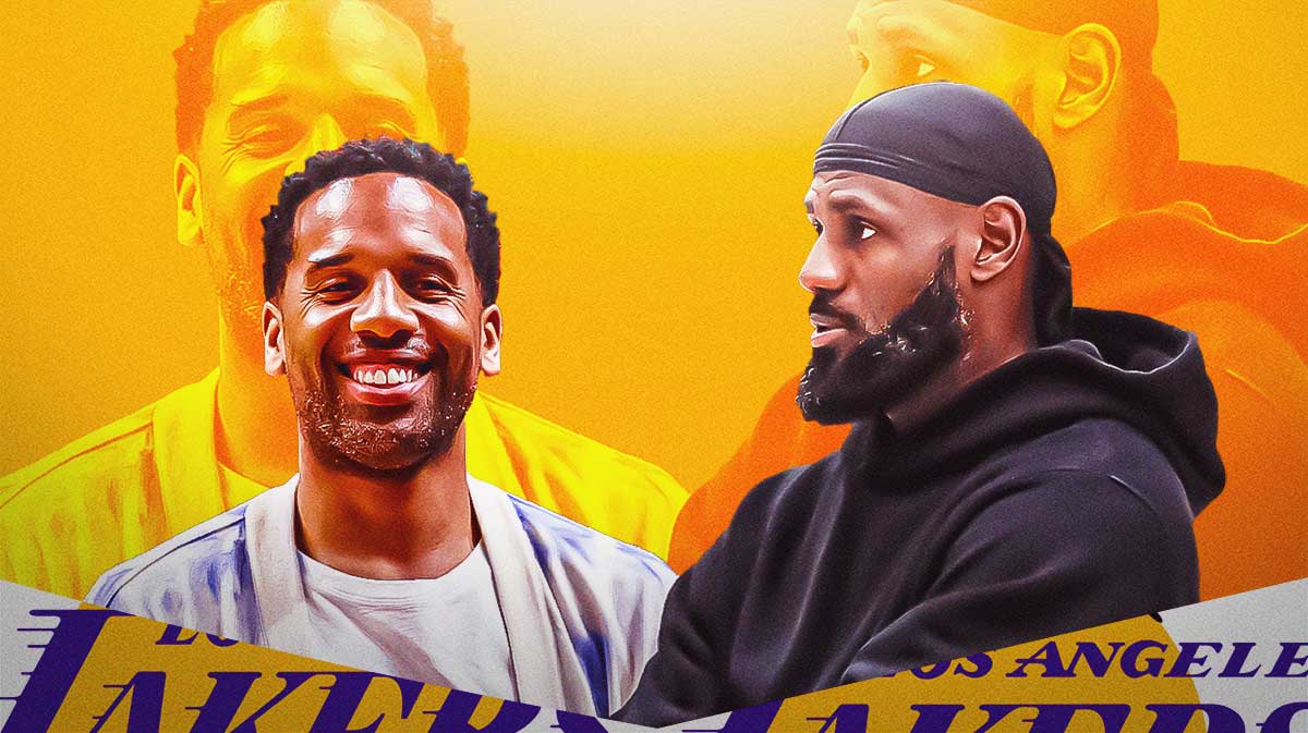 Maverick Carter laughs at LeBron James