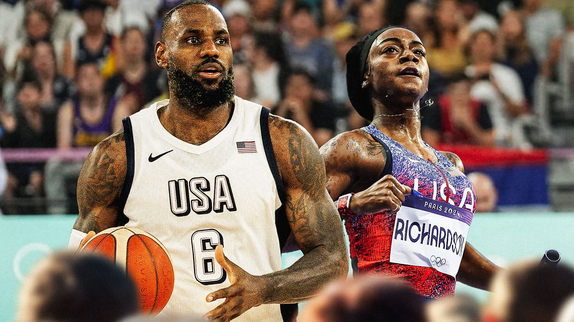 LeBron James reacts to Sha'Carri Richardson first gold medal win at