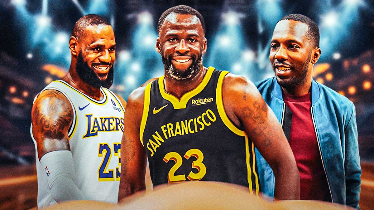 Lakers' LeBron James, Warriors' Draymond Green, and Rich Paul all smile
