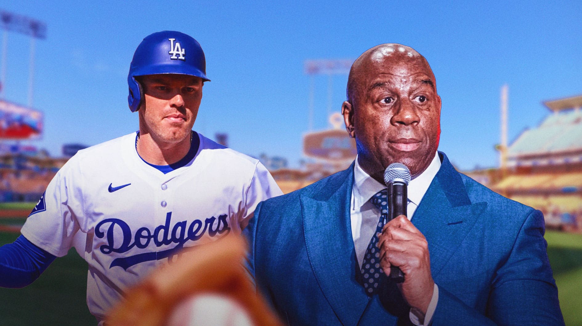 Magic Johnson reacts to health update on Freddie Freeman's son