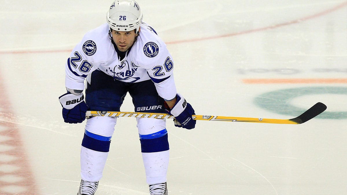 Tampa Bay Lightning right wing Martin St Louis (26) during the game against the Buffalo Sabres at the First Niagara Center. 