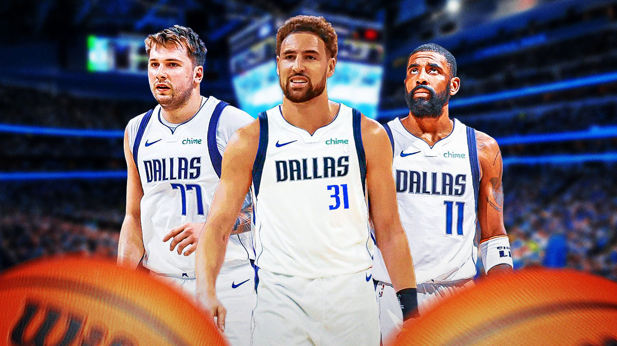 Mavericks' Klay Thompson, Kyrie Irving and Luka Doncic