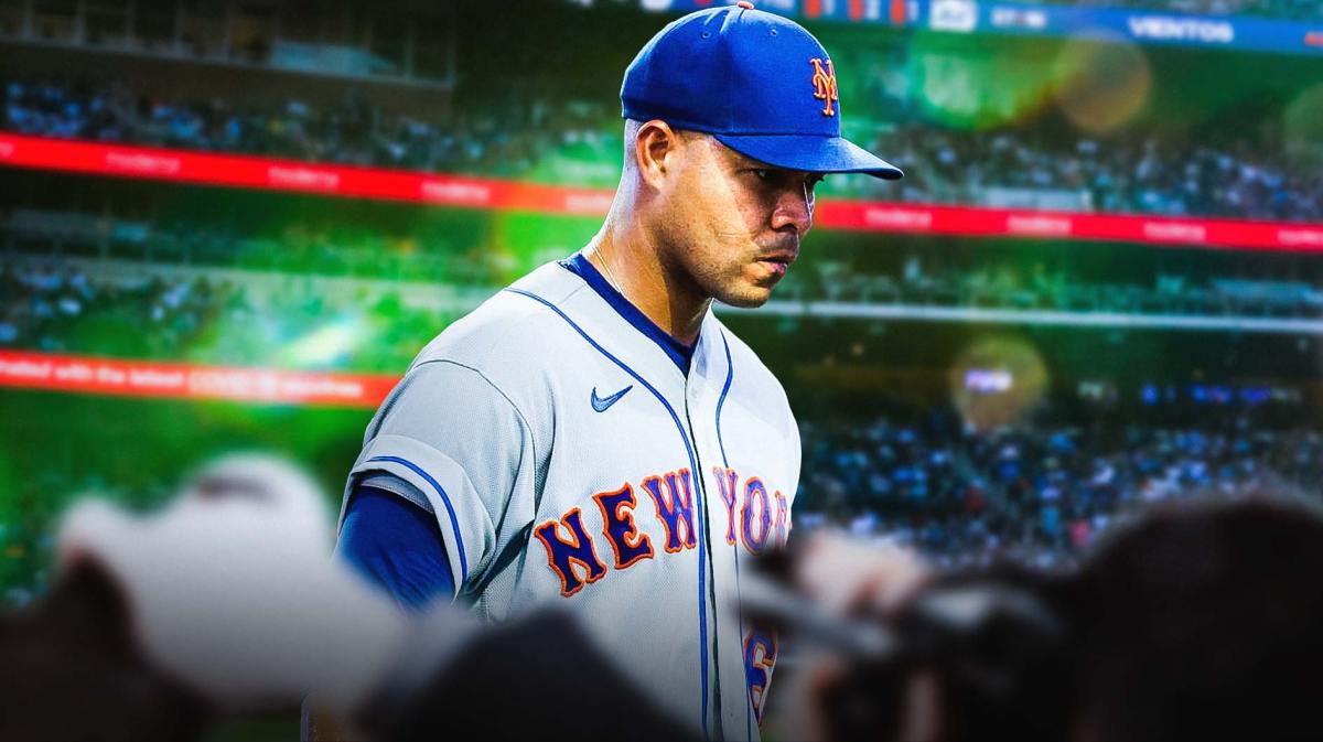 Jose Quintana looking down and defeated in a New York Mets uniform as he blames himself for the loss to the Oakland A's today as Mets pitching issued a season high in walks.