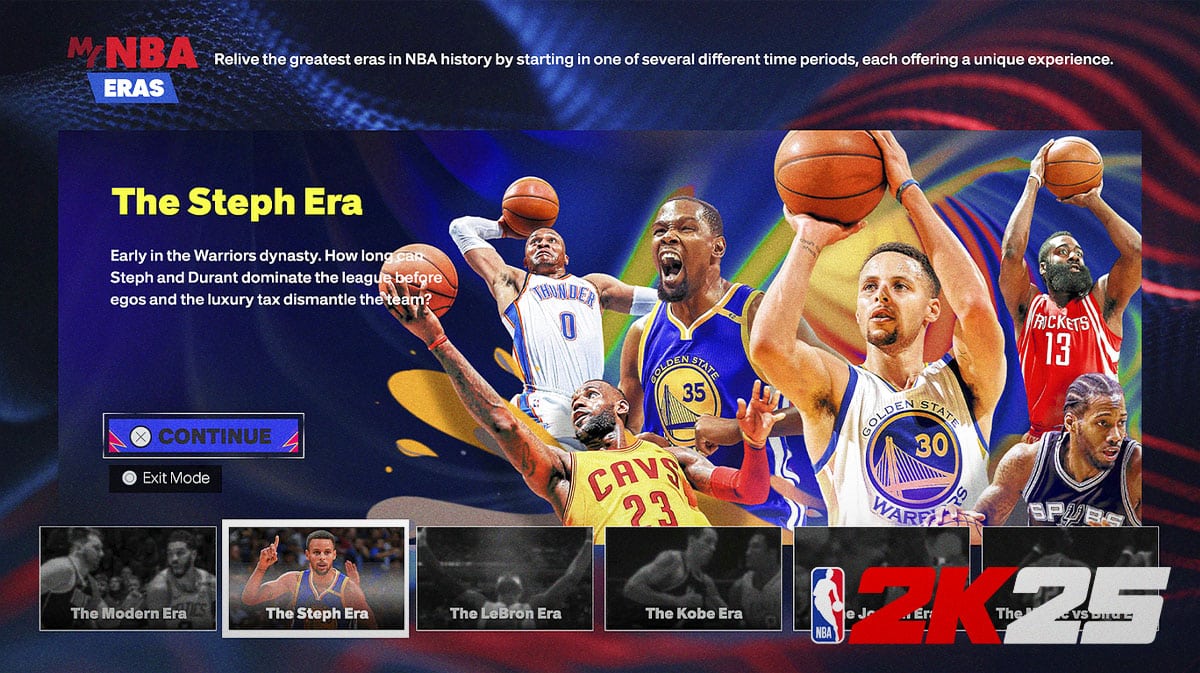 NBA 2K25 MyNBA Mode Adding Steph Curry Era & More