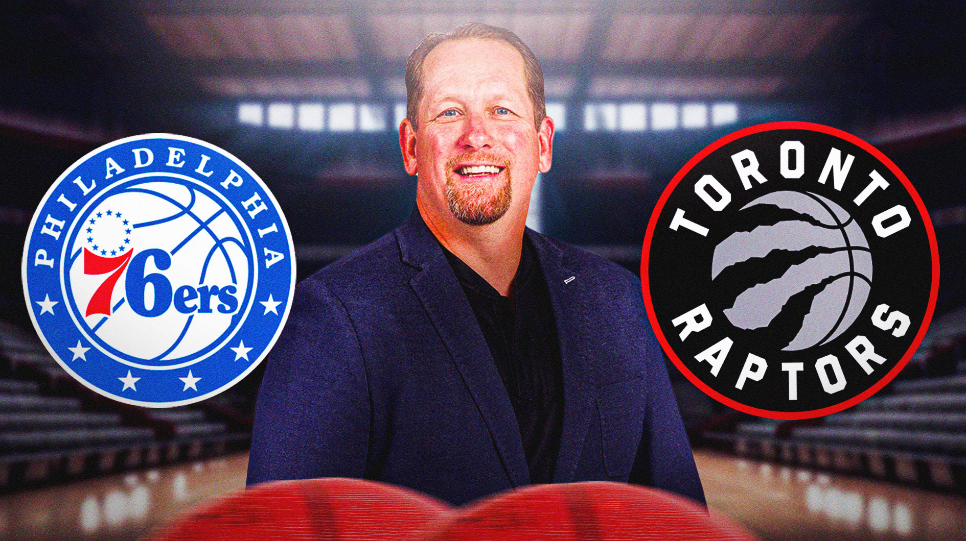 Philadelphia 76ers head coach Nick Nurse also coached for the Toronto Raptors.