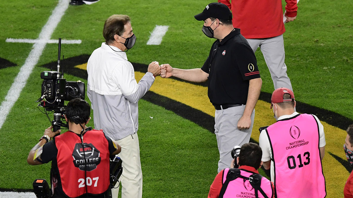 Nick Saban stands up for Ohio State football's Ryan Day against calls to be fired