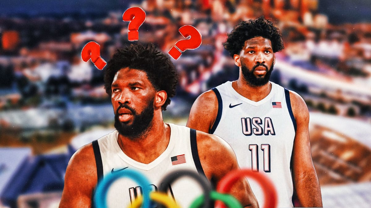 Joel Embiid in Team USA Olympics jersey