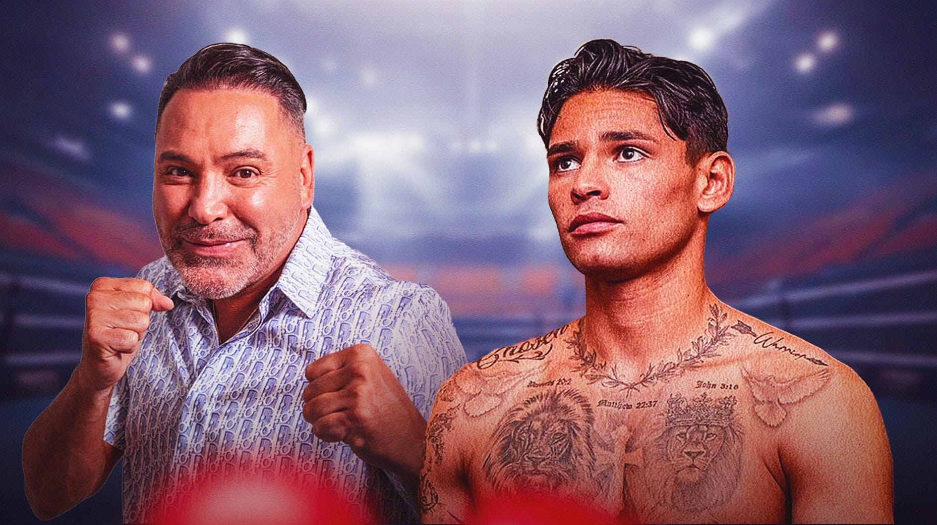 Golden Boy Promotions Oscar De La Hoya and Vergil Ortiz Jr. amid Ryan Garcia ban