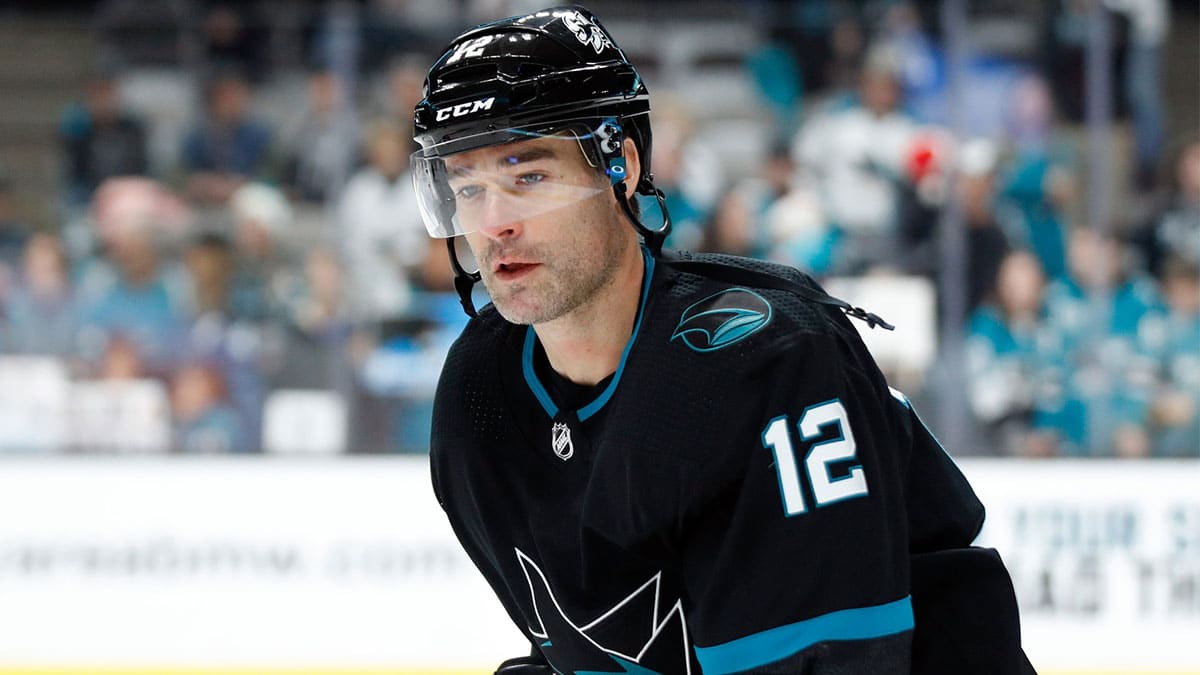 San Jose Sharks center Patrick Marleau (12) skates on the ice before the game against the Los Angeles Kings at SAP Center at San Jose.