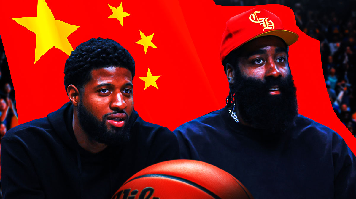 76ers' Paul George goes viral after reunion game with James Harden in China