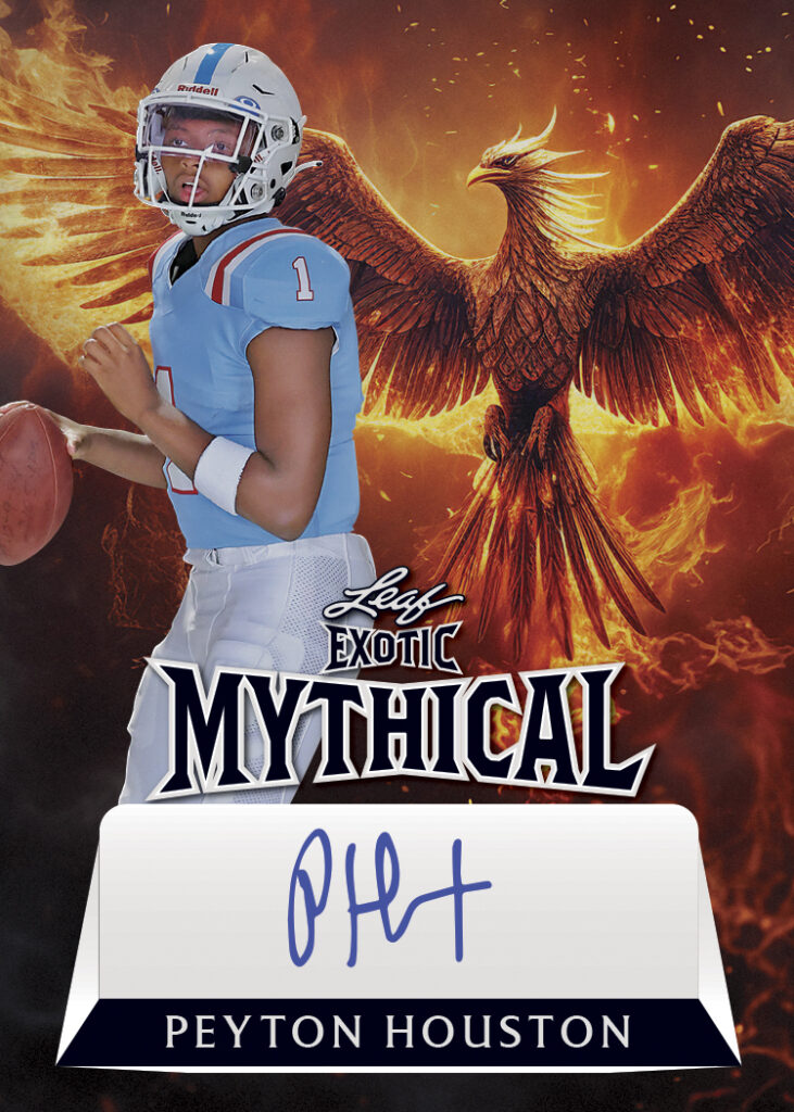 Peyton Houston Leaf Mythical insert autograph card.