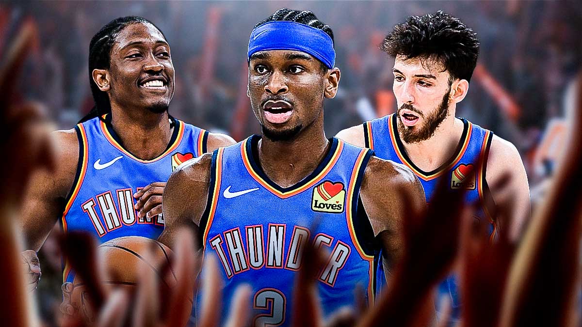 Thunder stars Jalen Williams, Shai Gilgeous-Alexander and Chet Holmgren