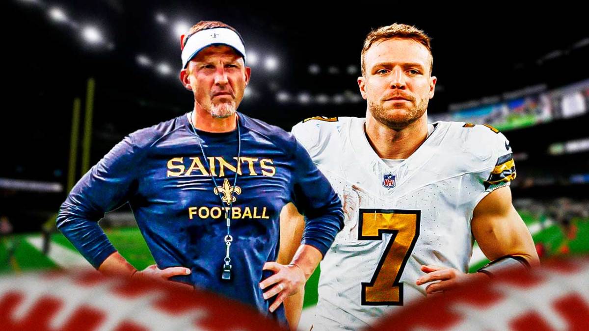 New Orleans Saints coach Dennis Allen and player Taysom Hill
