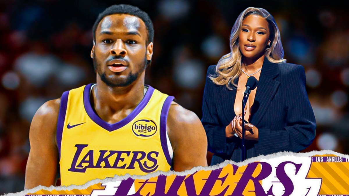 Savannah James looking proud with tears at Bronny James playing basketball
