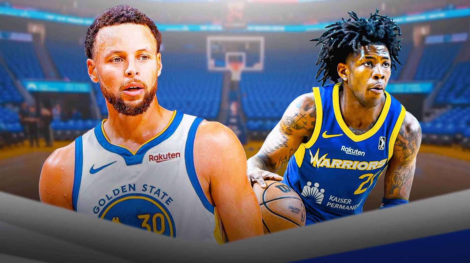 Warriors' Stephen Curry, Kendric Davis