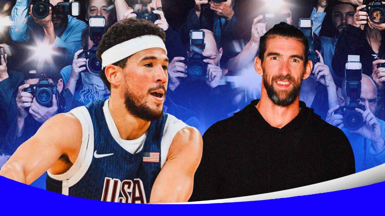 Devin Booker’s Paris photo with Michael Phelps causes excitement among fans