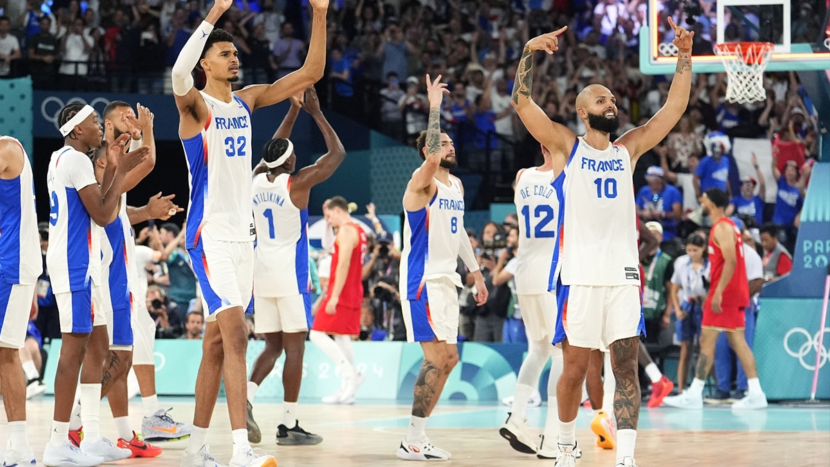 Team France Olympics Evan Fournier and Victor Wembanyama