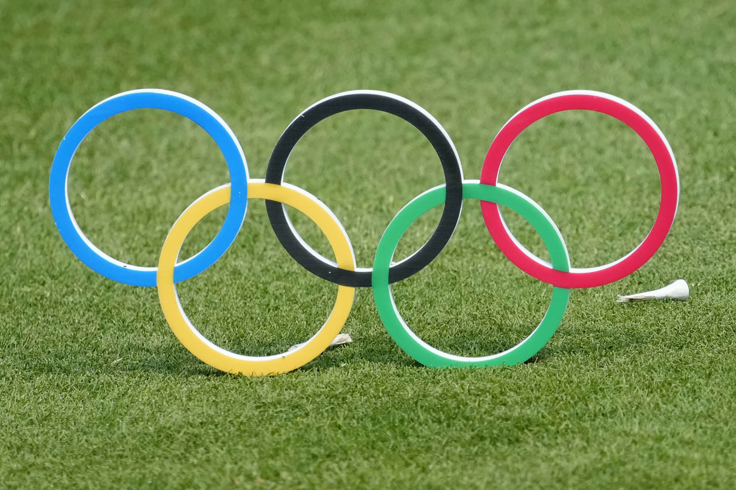 A detail view of the tee box on the 15th hole during the first round of menís stroke play during the Paris 2024 Olympic Summer Games at Le Golf National. 