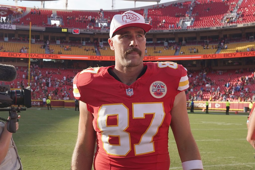 Travis Kelce after Chiefs' preseason game against the Detroit Lions on August 17, 2024.