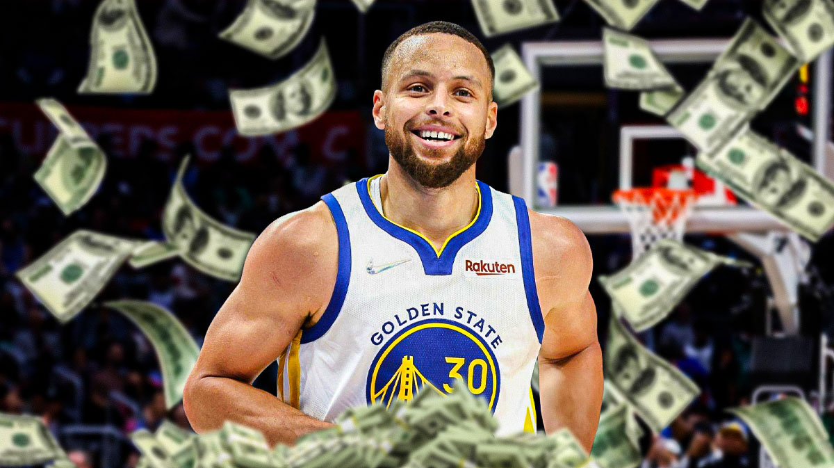 Warriors' Stephen Curry with money