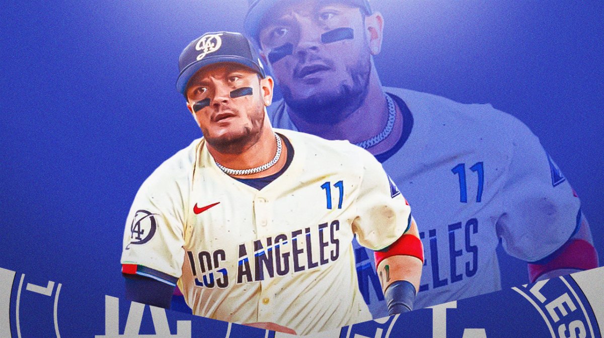 Miguel Rojas in a Los Angeles Dodgers uniform looking unhappy as he was scratched from the Dodgers game but did avoid the injured list - Rojas' defense has allowed the Dodgers to play Mookie Betts in right field instead of shortstop.