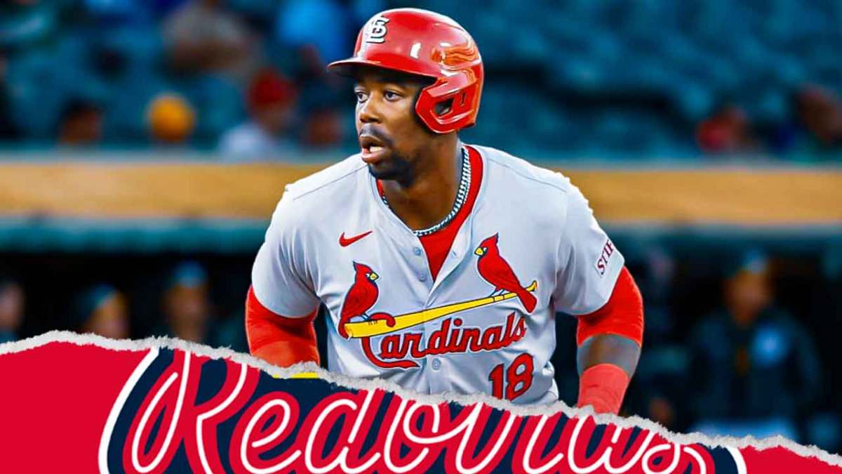 Jordan Walker next to Memphis Redbirds logo