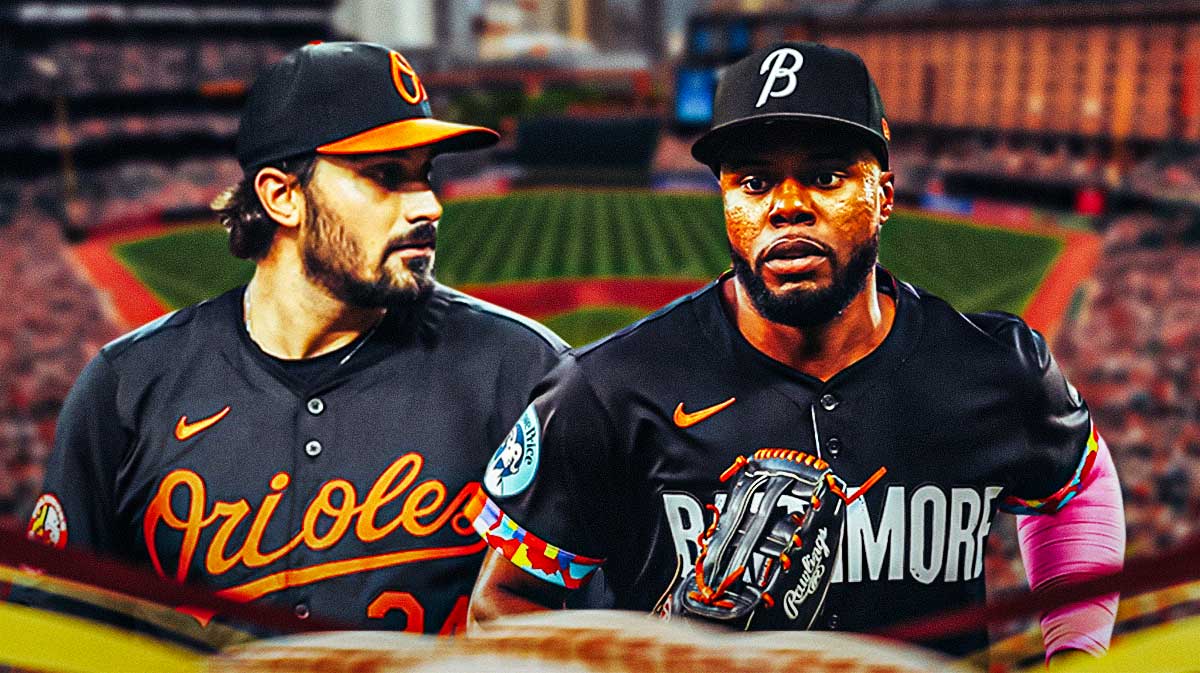 Baltimore Orioles players Zach Eflin, Cedric Mullins