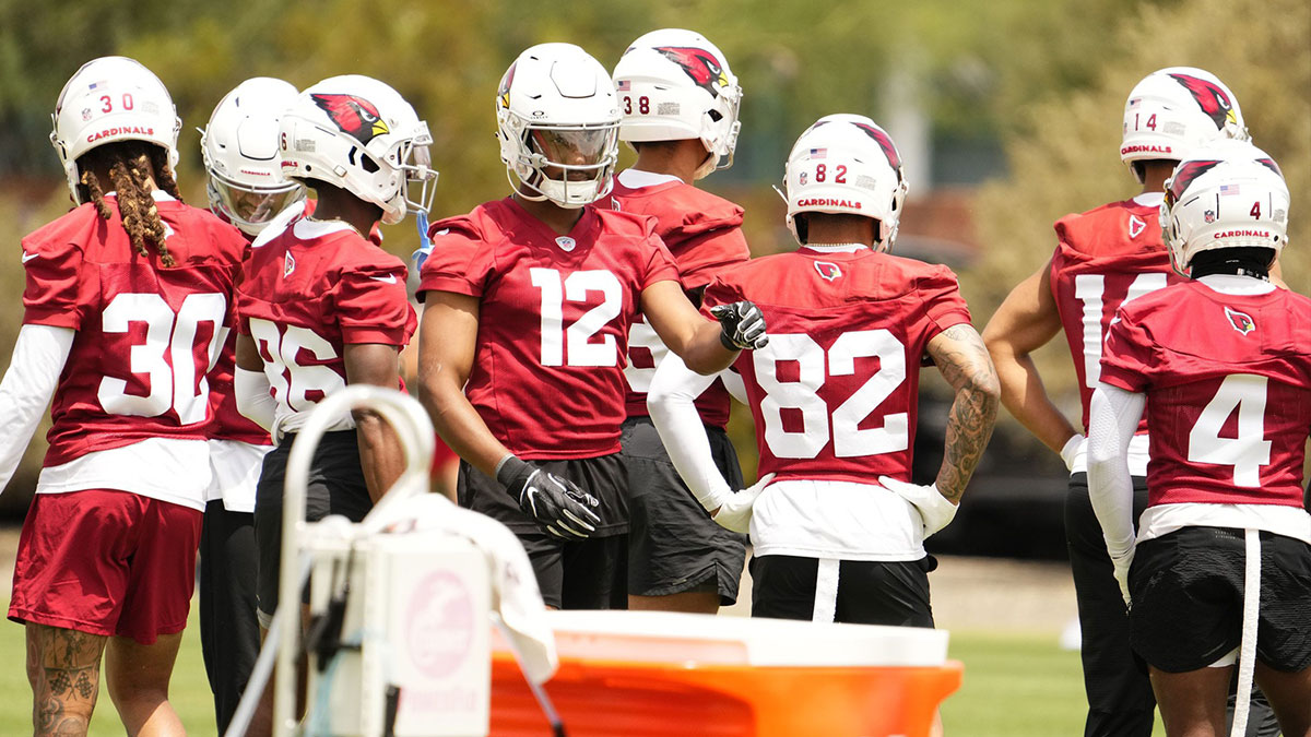 Arizona Cardinals wide receiver Zay Jones (12) during organized team activities in Tempe on May 20, 2024.