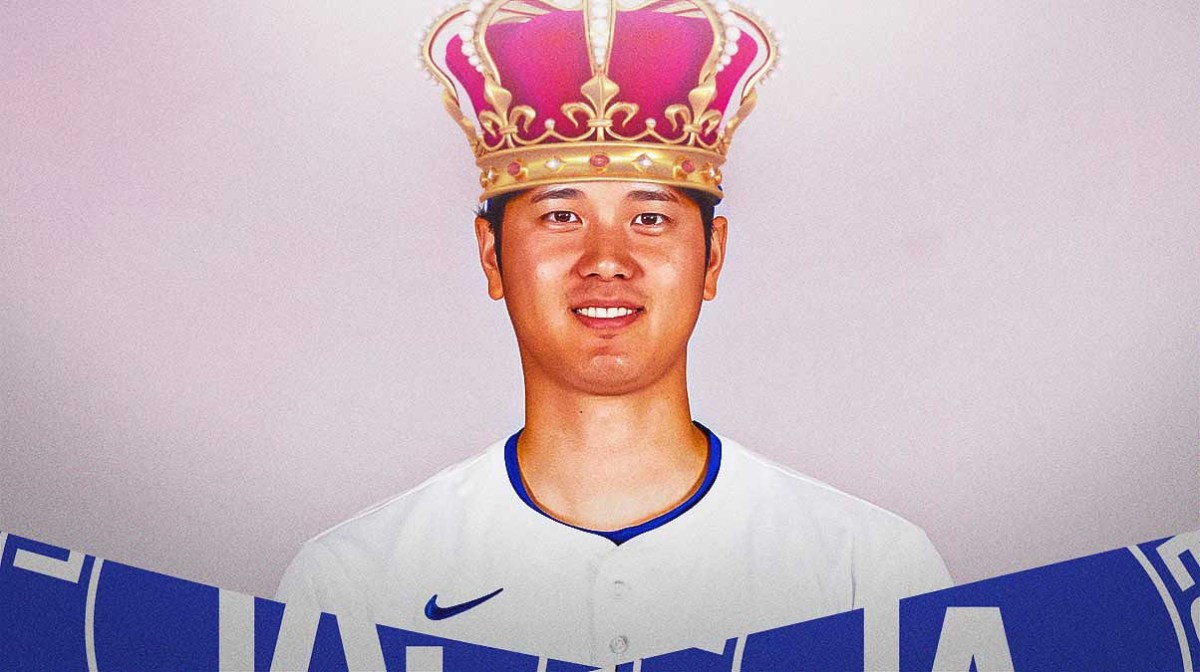 Shohei Ohtani with a crown