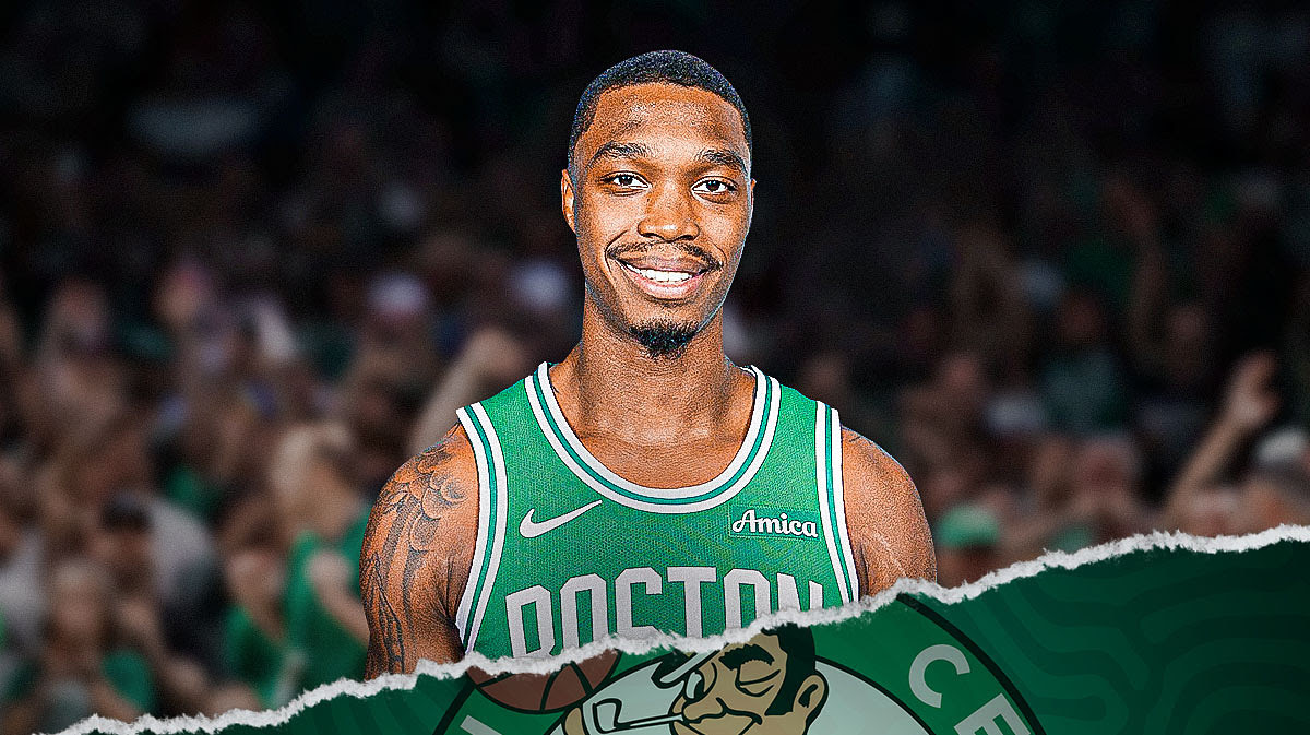 Lonnie Walker in a Celtics jersey