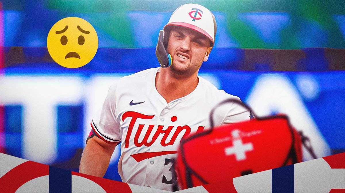 Matt Wallner with a first aid kit and a "concerned" emoji