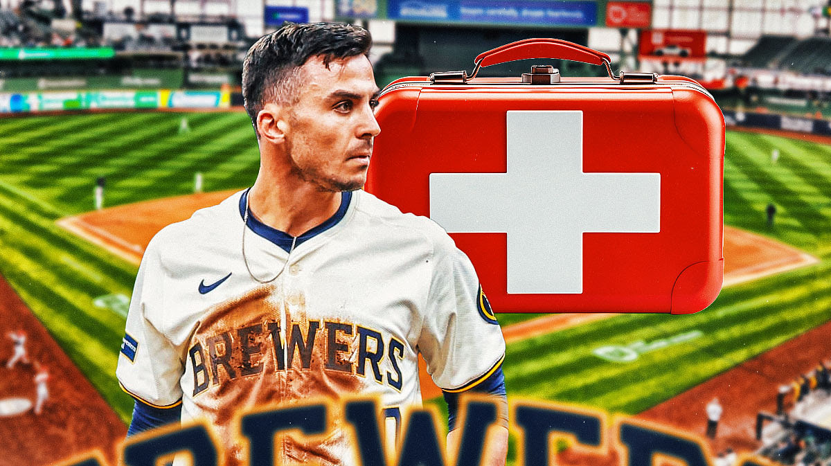 Sal Frelick with a first aid kit