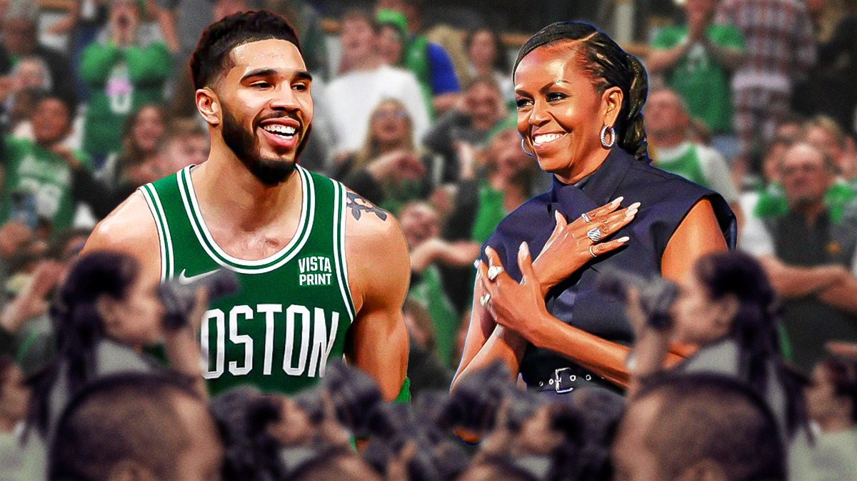 Jayson Tatum and Michelle Obama.