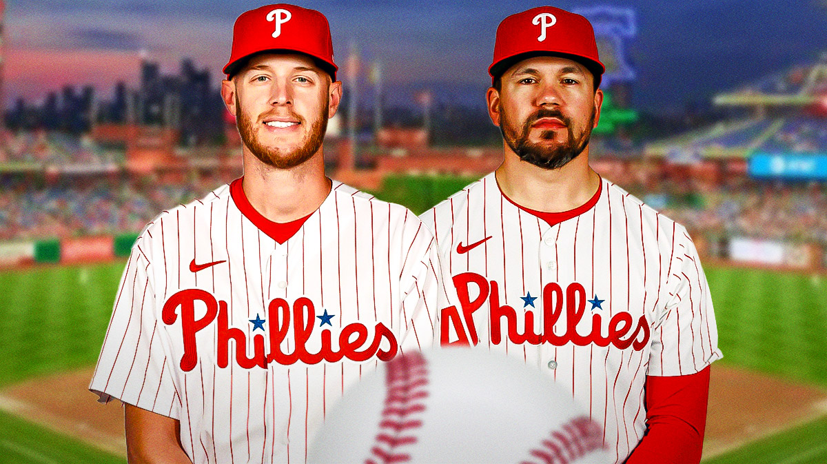 Philadelphia Phillies players Zack Wheeler and Kyle Schwarber