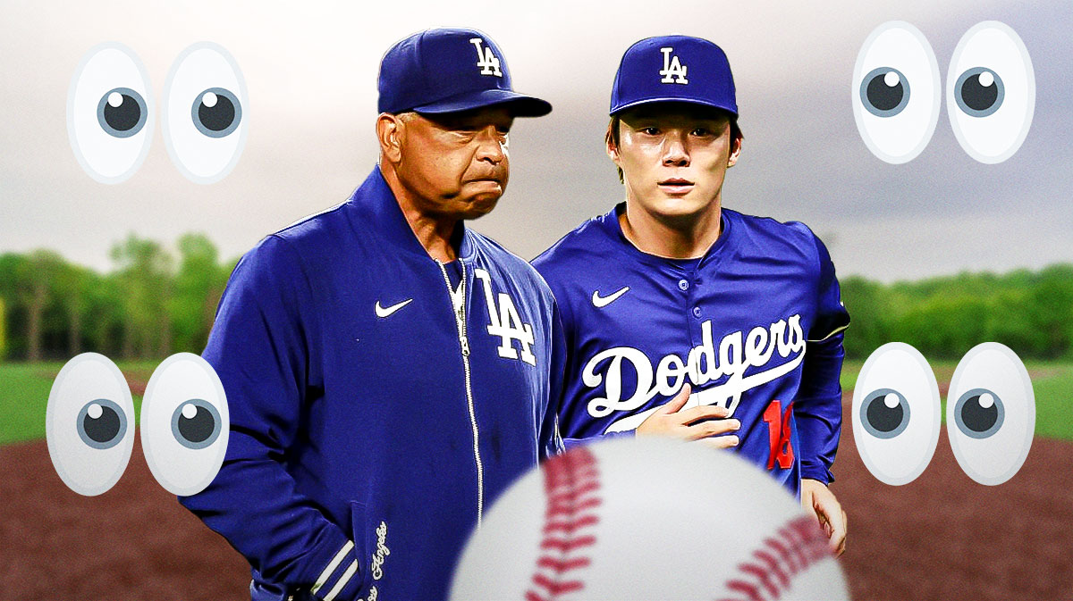 Dave Roberts, Yoshinobu Yamamoto. eyeballs all around.