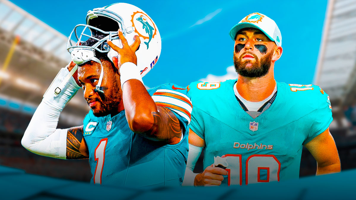 Tua Tagovailoa, Skylar Thompson look sad in Dolphins gear