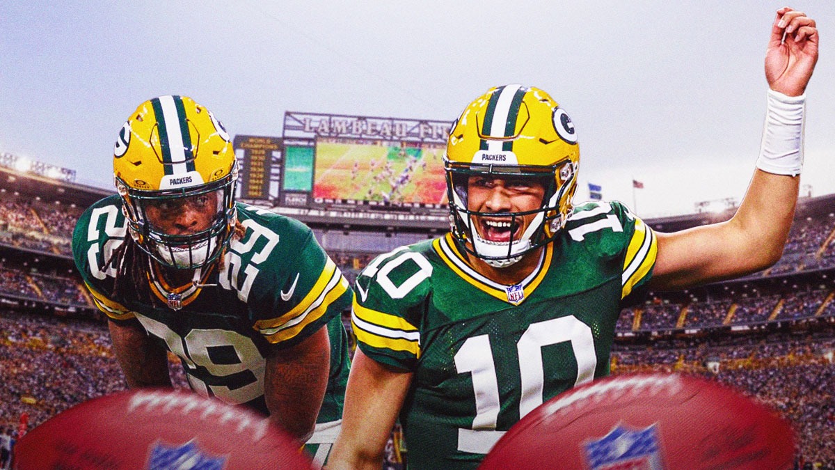 Packers' Jordan Love and Xavier McKinney.