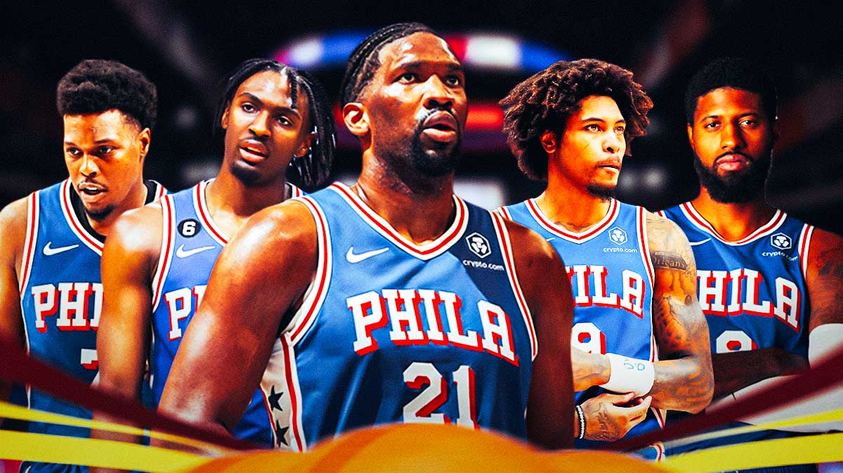 76ers' Kyle Lowry, Tyrese Maxey, Kelly Oubre Jr and Paul George