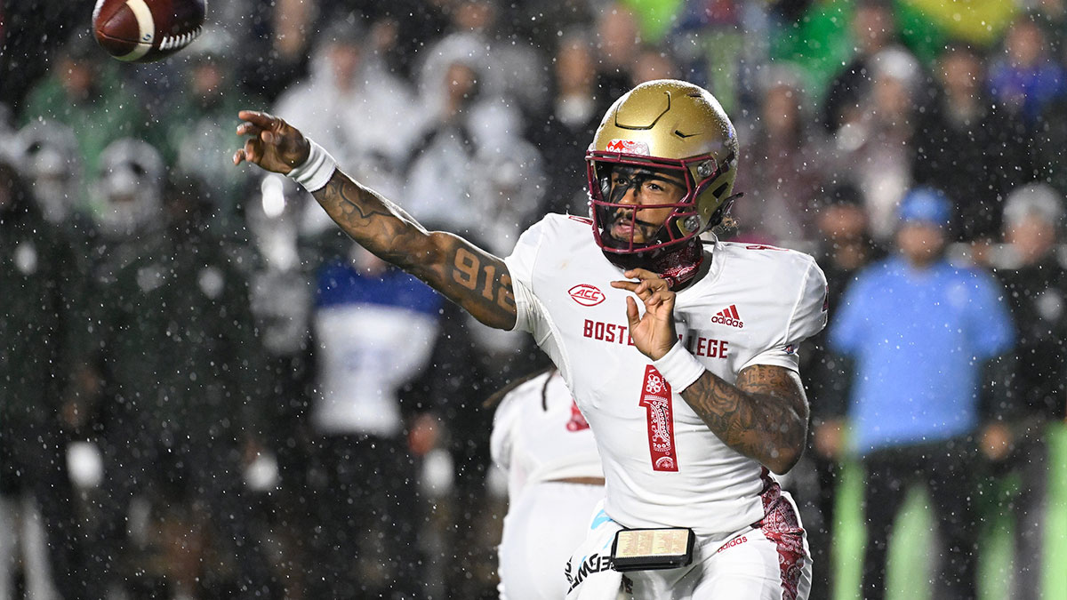 Boston College quarterback Thomas castellanos.