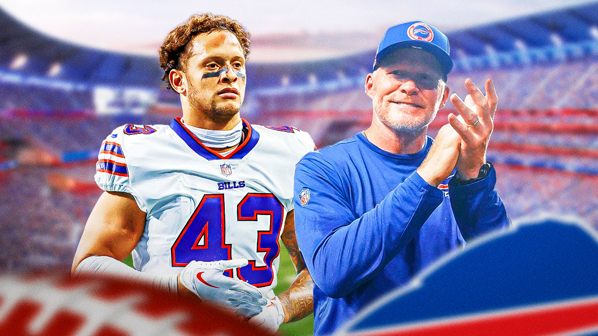 Buffalo Bills head coach Sean McDermott and linebacker Terrel Bernard