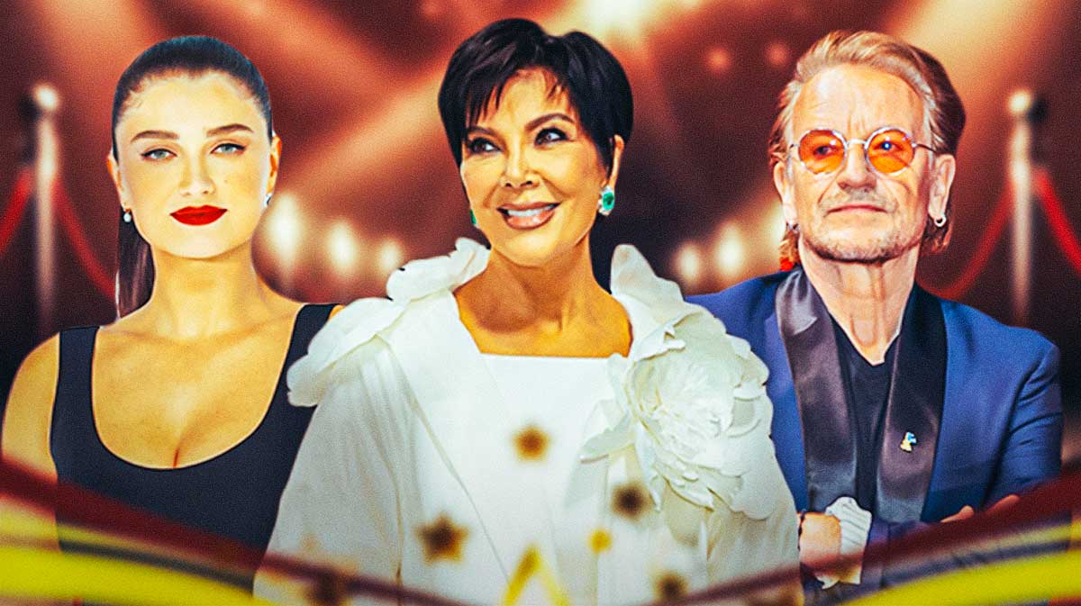Eve Hewson with Kris Jenner and U2 singer Bono.
