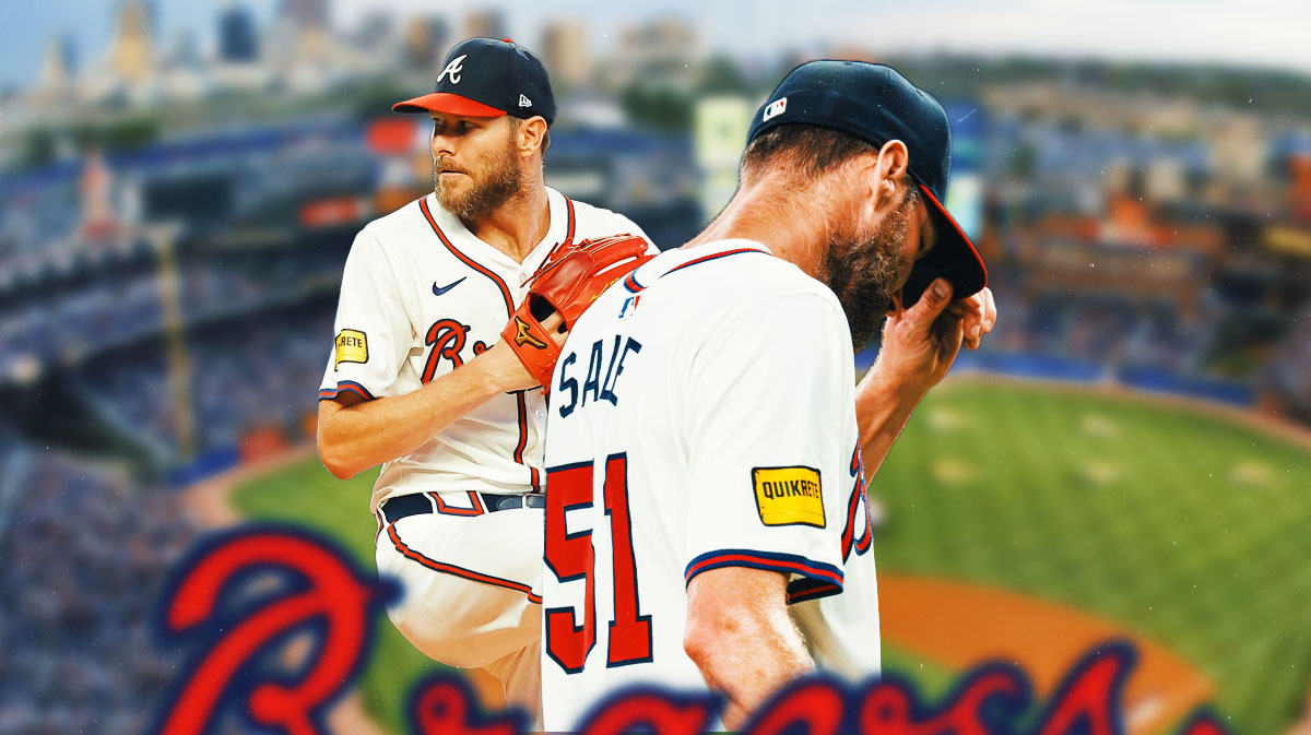 braves pitcher Chris Sale in pain