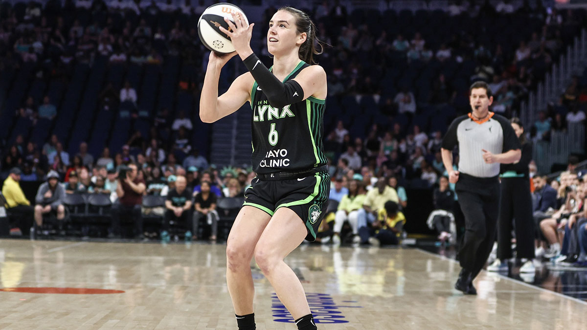 Minnesota Lynx forward Bridget Carleton (6) at UBS Arena.