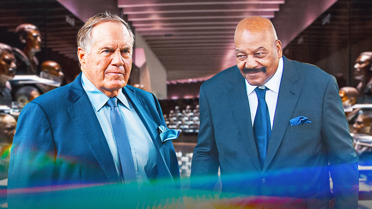 Jim Brown and Bill Belichick in the NFL Hall of Fame