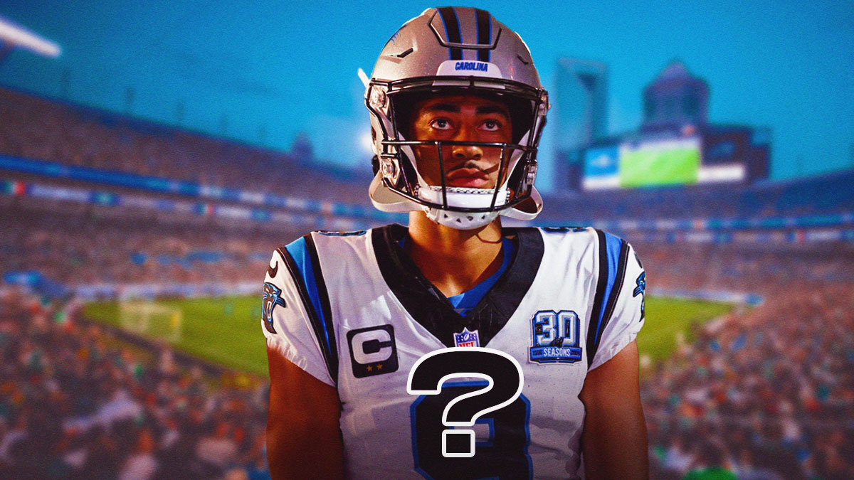 Bryce Young (Panthers) looking serious with big question mark on body