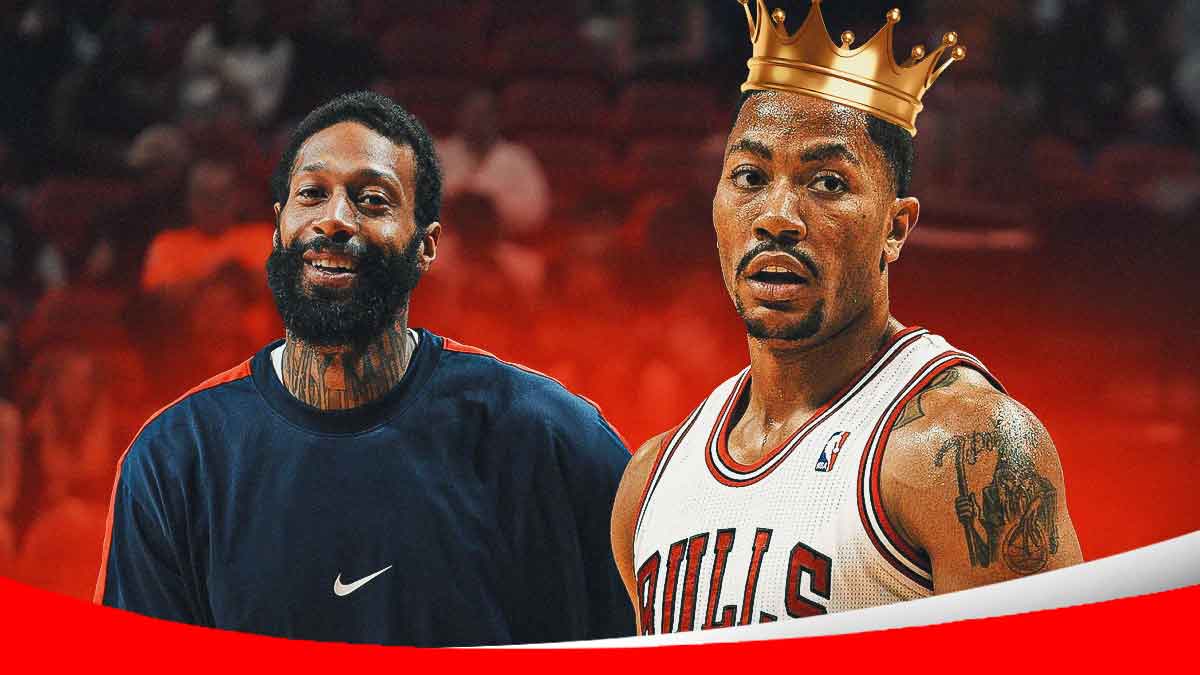 Pacers James Johnson with former Bulls Grizzlies player Derrick Rose