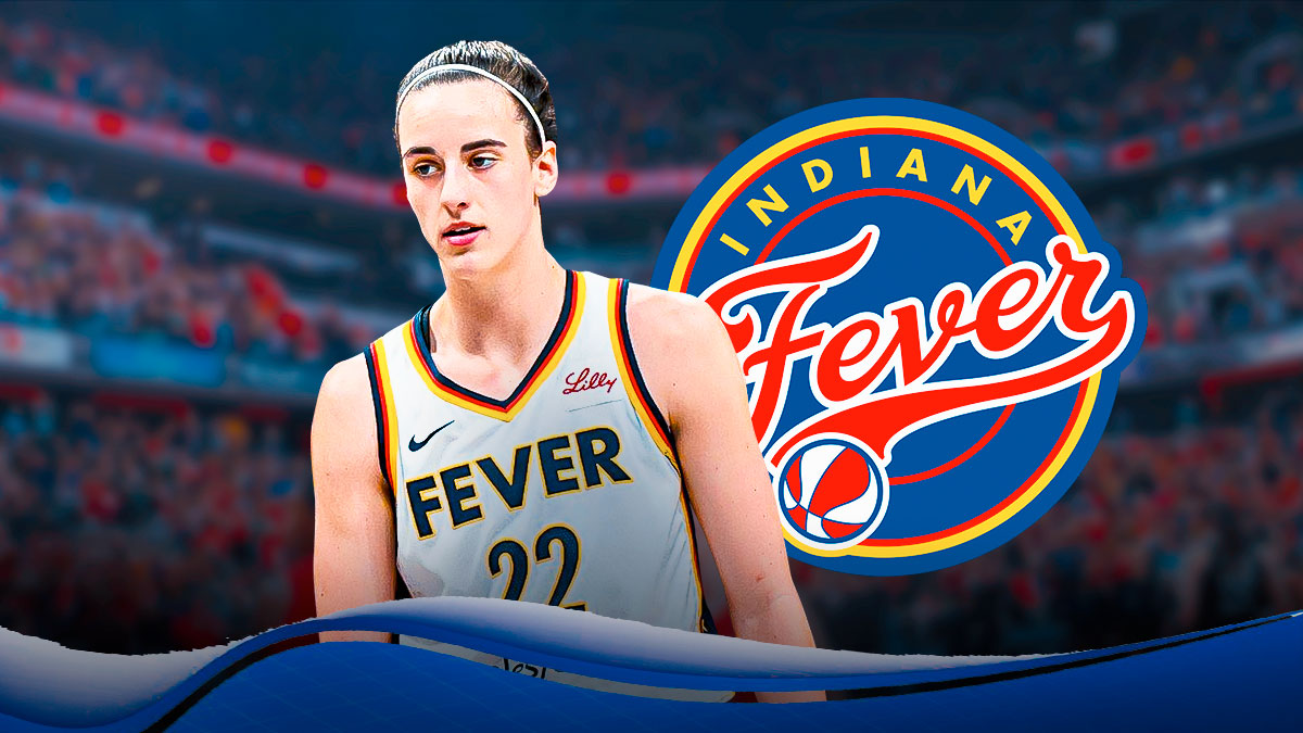 Fever' Caitlin Clark looking at Sun fan during WNBA Playoffs