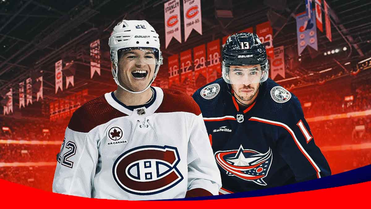 Canadiens' Cole Caufield and Johnny Gaudreau