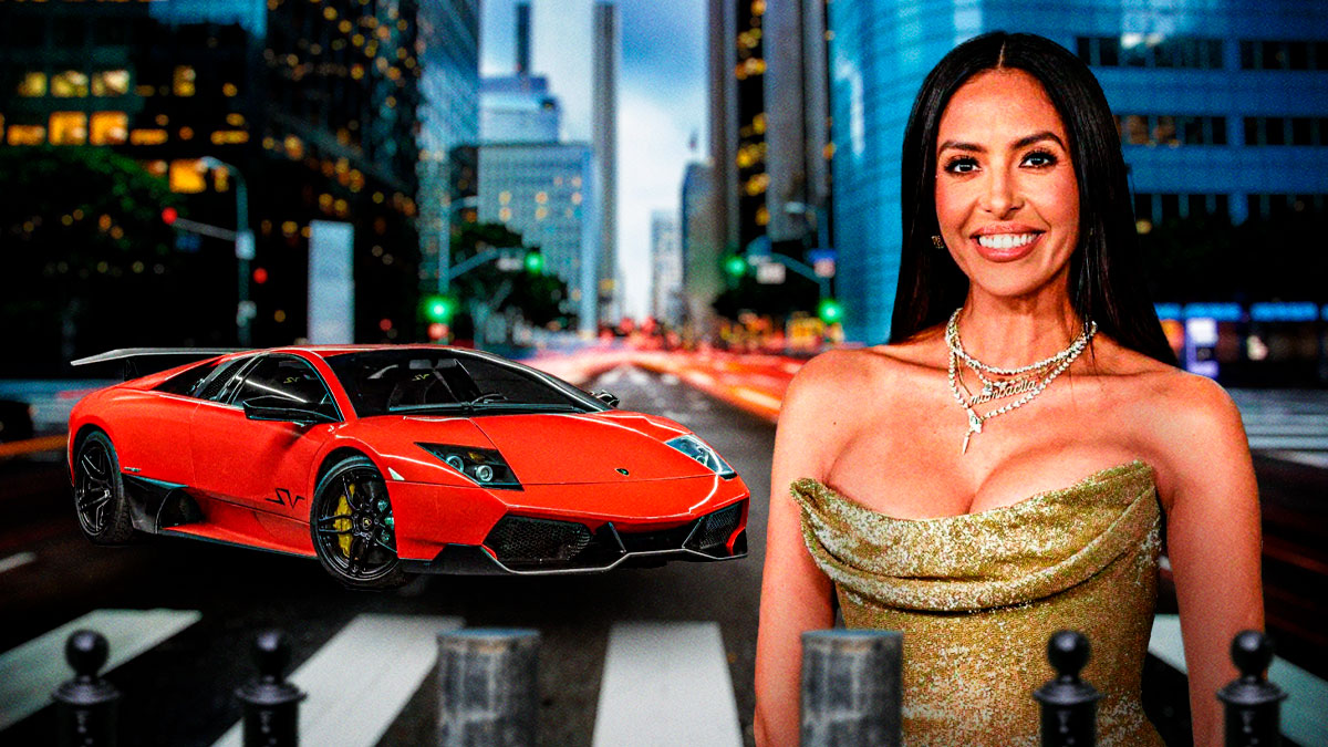 Vanessa Bryant in front of a car from her collection.