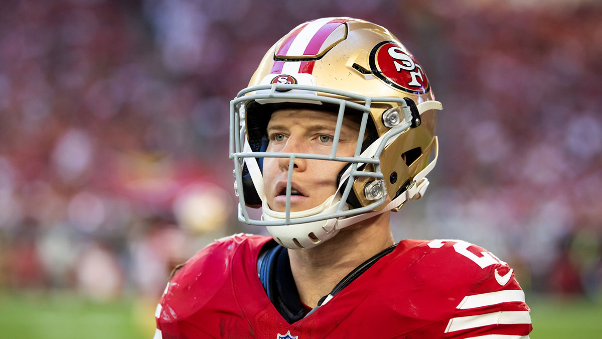 San Francisco 49ers running back Christian McCaffrey (23) against the Arizona Cardinals at State Farm Stadium. 